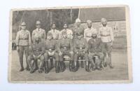 Rare Postcard Photograph of Indian Azad Hind Legion Troops and German Coastal Artillery Troops