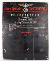 WW2 German Hier Spricht die NSDAP Enamel Sign