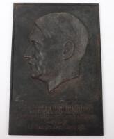 Large Third Reich Adolf Hitler Wall Plaque