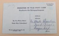 Prisoner of War Postcard Sent by Dr Robert Ley to Madelaine Wanderer, The Estonian Ballet Dancer He Had a Relationship After the Death of His Wife