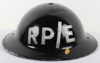 WW2 British Home Front Repair Party Electricity Steel Helmet