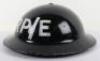WW2 British Home Front Repair Party Electricity Steel Helmet - 7
