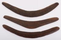 3x Assorted Aboriginal Carved Wooden Boomerangs