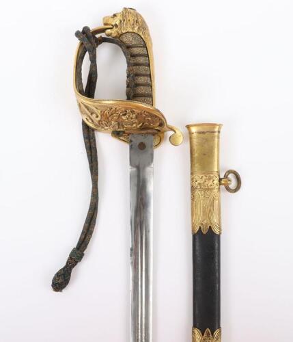 Scarce British Victorian Naval Officer’s Sword of Flag Rank