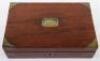 Royal Marines Brass Bound Presentation Mahogany Case c.1800 for a Pair of Pistols etc