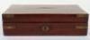 Royal Marines Brass Bound Presentation Mahogany Case c.1800 for a Pair of Pistols etc - 3