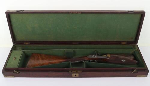 Brass Bound Mahogany Gun Case for a Double Barrel Percussion Sporting Gun