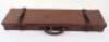 Brass Bound Leather Covered Wooden Gun Case for 30” Barrels - 12