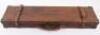 Brass Bound Leather Covered Wooden Gun Case for 30” Barrels - 15