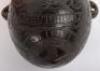 Charming Coconut Flask Souvenir &lsquo;Bugbear&rsquo; of the 19th Regiment of Foot (the 1st York North Riding Regiment), c. 1820 - 9