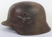 WW2 German M42 Luftwaffe Single Decal Camo Helmet