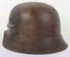 WW2 German M42 Luftwaffe Single Decal Camo Helmet - 3