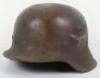 WW2 German M42 Luftwaffe Single Decal Camo Helmet - 10