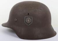 WW2 German M42 TENO Single Decal Helmet: