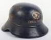 WW2 GERMAN Luftschutz Factory Helmet - 3