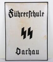 WW2 German SS Fuhrerschule Enamel sign