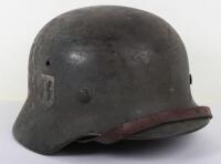 WW2 German M40 Double Decal SS Helmet