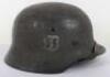 WW2 German M40 Double Decal SS Helmet - 2