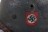 WW2 German M40 Double Decal SS Helmet - 6