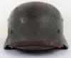 WW2 German M40 Double Decal SS Helmet - 8
