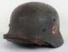 WW2 German M40 Double Decal SS Helmet - 9