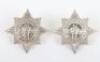 Pair of Solid Silver Officers Collar Badges of the 4th / 7th Dragoons