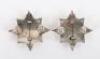 Pair of Solid Silver Officers Collar Badges of the 4th / 7th Dragoons - 2