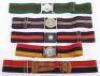 5x British Military Coloured Regimental Belts & Stable Belts