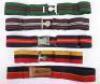 5x British Military Coloured Regimental Belts & Stable Belts - 3