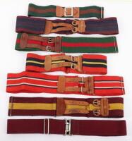 7x British Military Coloured Regimental Stable Belts