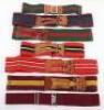 7x British Military Coloured Regimental Stable Belts