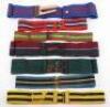 7x British Military Coloured Regimental Stable Belts - 3