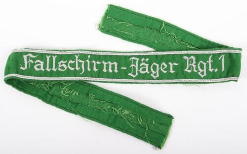 Luftwaffe Fallschirm-Jager Regiment 1 Uniform Cuff Title