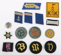 German Cloth Insignia Grouping