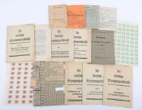 Selection of Third Reich Period and Post WW2 Period German Ration Documents
