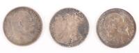 British India, Edward VII (1901-1910), One Rupee, 1903 and 1904, and a George V 1912