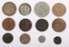 A selection of coins including 1902 Shilling, 1906 Florin, 1807 Halfpenny - 2