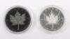 2019 and 20202 $10 Fine 2 Ounce Silver Maple Leaf - 2