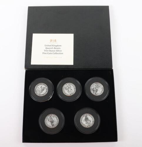 United Kingdom QueenÕs Beasts Two Ounce Silver Five Coin Collection