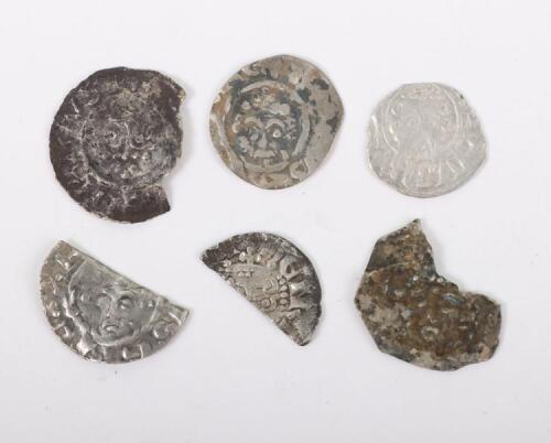 Six early medieval cut pennies