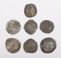 Elizabeth I (1558-1603), Threepence 1572, and six CIVITAS LONDON Pennies