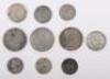 Various 19th century sliver coins, including George IV 1827 Shilling