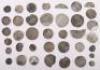 Mixed lot of various silver love token coins and worn medieval coins