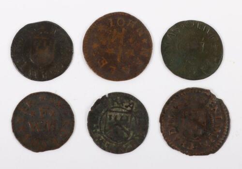 17th Century, Farthings, Hampshire, Andover, Abraham Waller, 1655