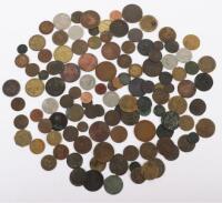 Mixture of 17th, 18th, 19th and 20th century tokens and coins