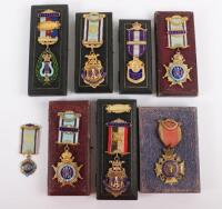 Eight silver gilt masonic medals, including Order of the Buffalo