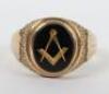 A 9ct gold masonic ring - 2