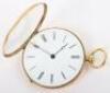 A French 18ct gold open face pocket watch - 6