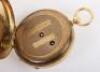 A French 18ct gold open face pocket watch - 9