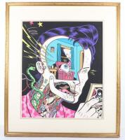 Charles Burns silk screen print